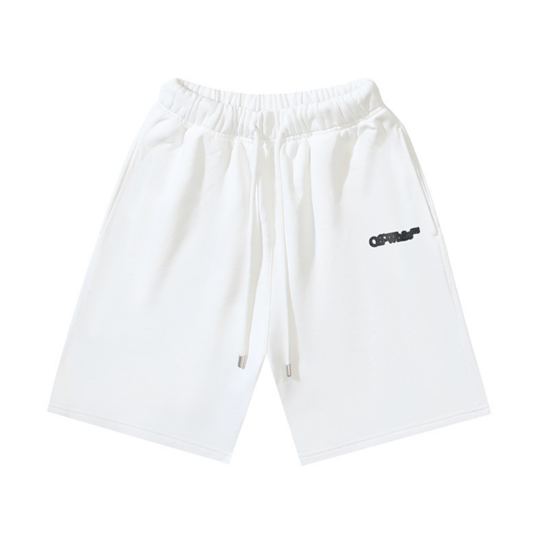 Off-White Off-W Monogram Shorts - Blanco Blanco Texto Negro