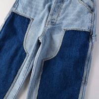Amr Blue Patch Flared Jeans Azul