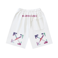 Off-White Off-W Monogram Shorts - Negro Blurrid Lineas