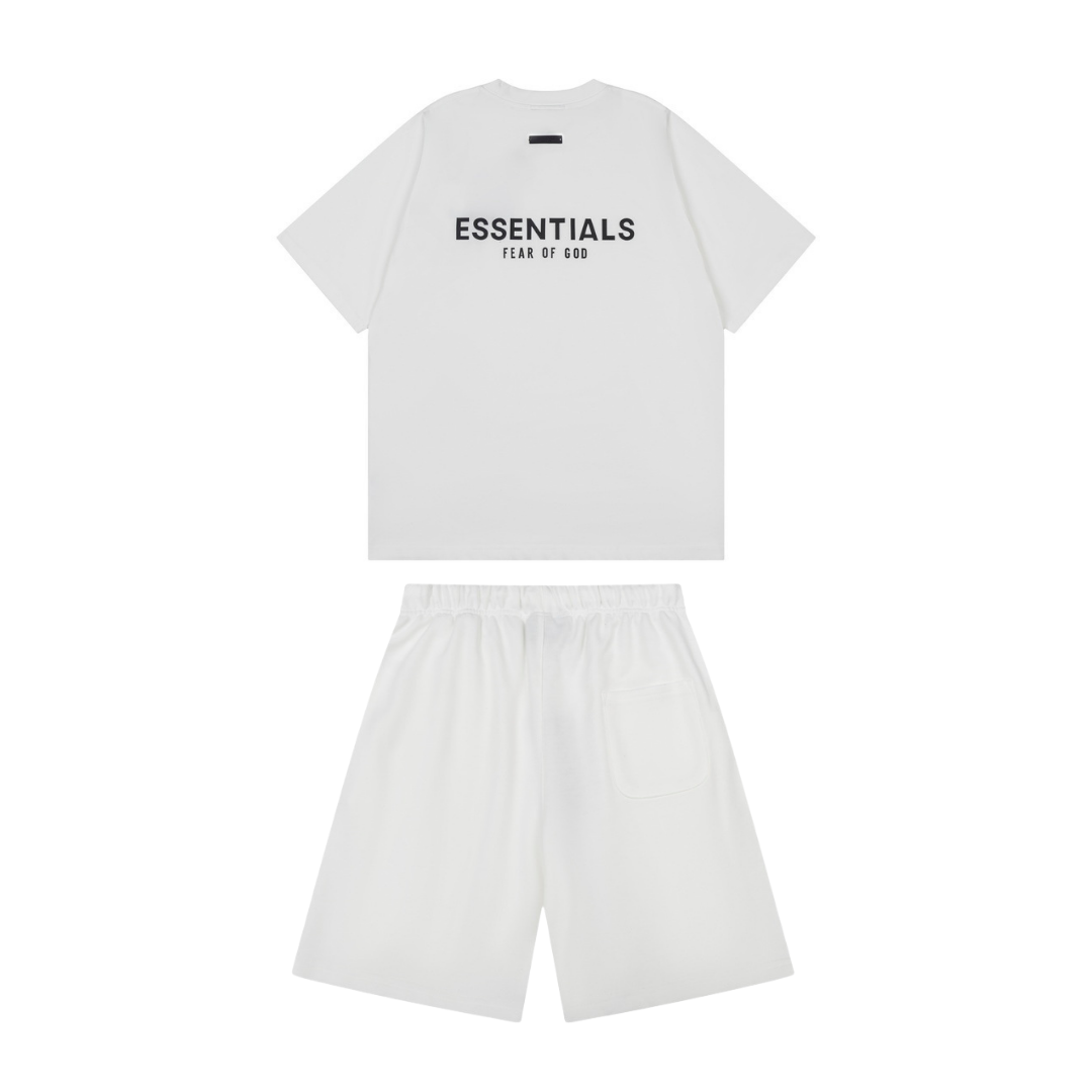 Essentials Short Set Monograma Blanco