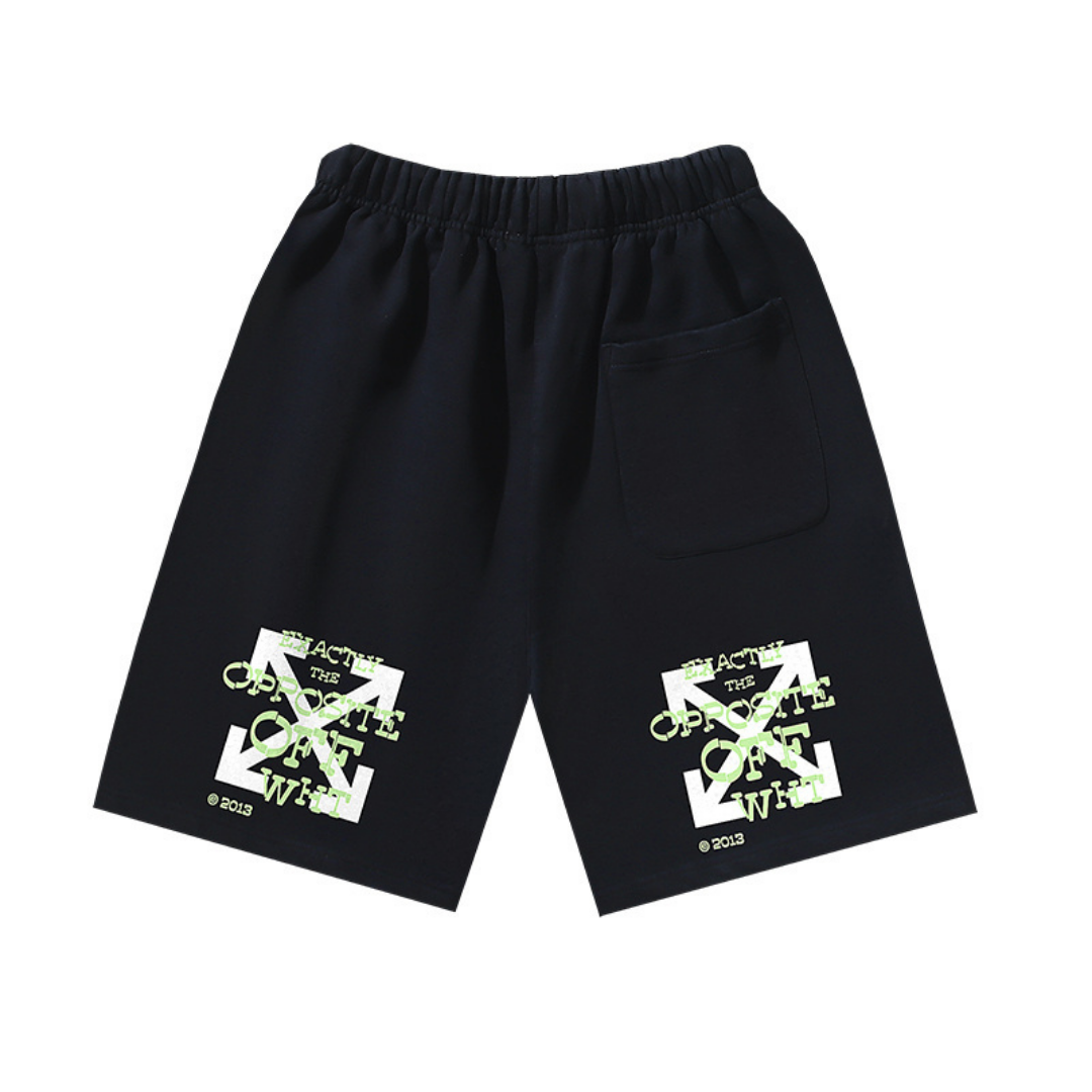 Off-White Off-W Monogram Shorts - Negro Camo Negro Blanco