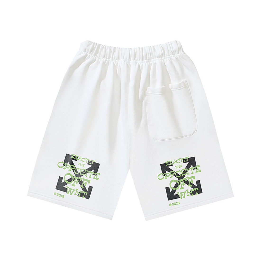 Off-White Off-W Monogram Shorts - Blanco Camo Verde