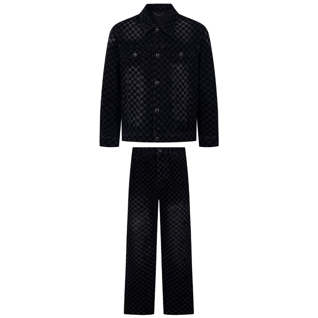 Monogram Jacket Negro Checkered