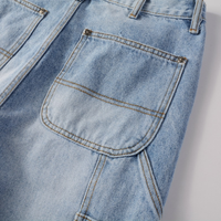 Amr Blue Patch Flared Jeans Azul