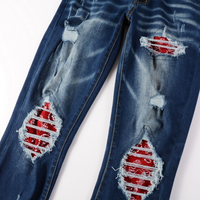 Amr Red Bandana Jeans