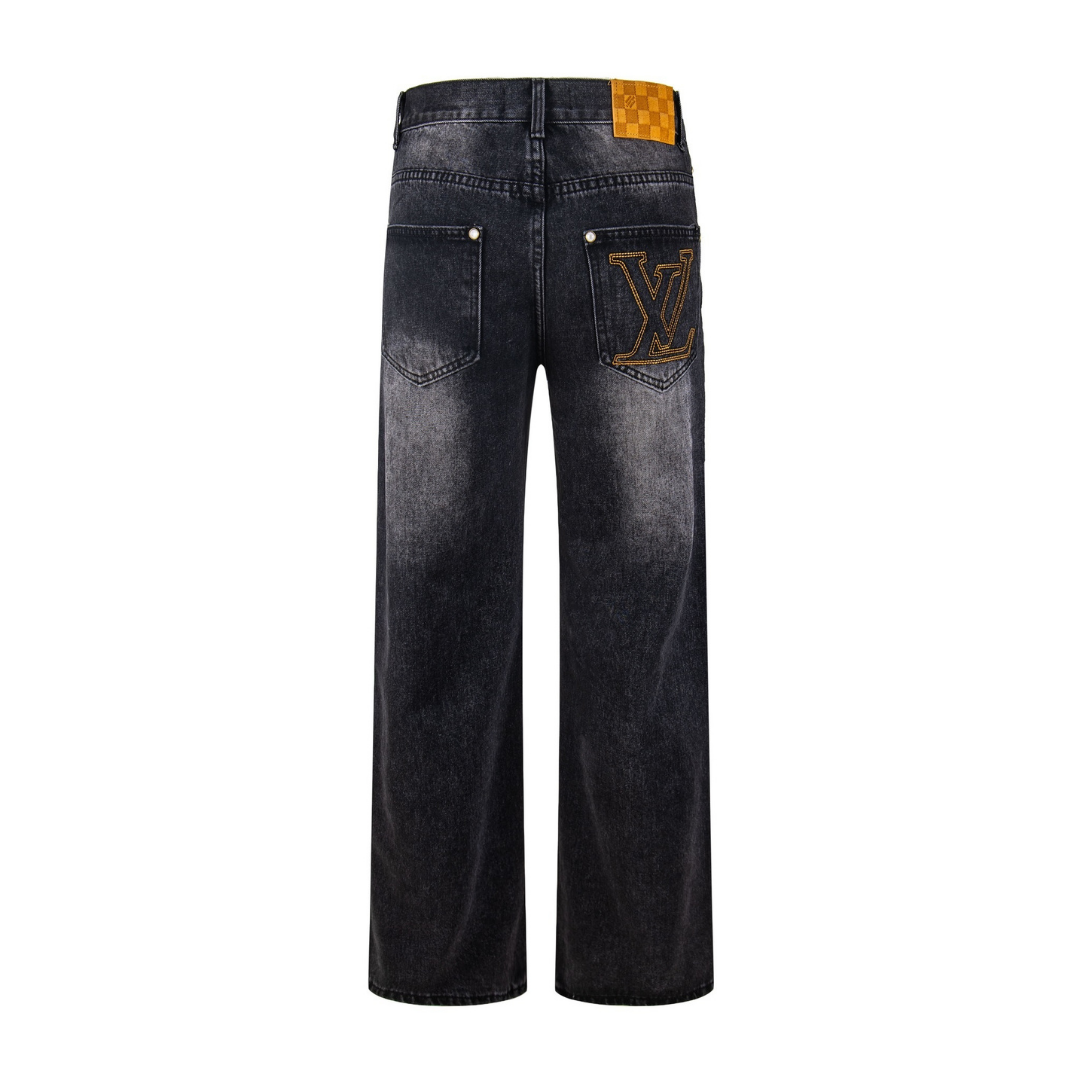 Monogram Jeans Negro Tornillos