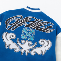 Off-White Off-W Varsity Jacket Azul