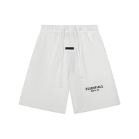 Essentials Shorts Blanco Logo Negro 4