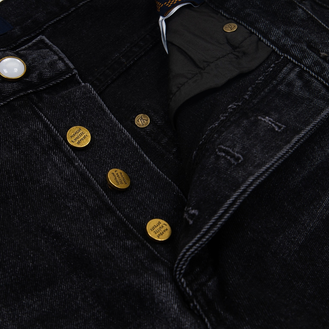 Monogram Jeans Negro Tornillos