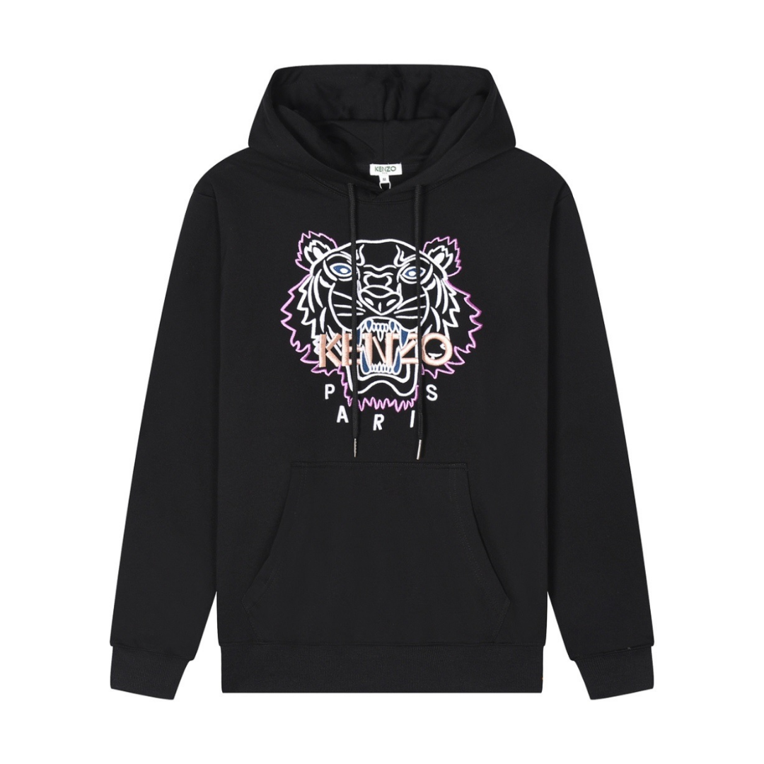 Tiger Monogram Hoodie Camo Rosa
