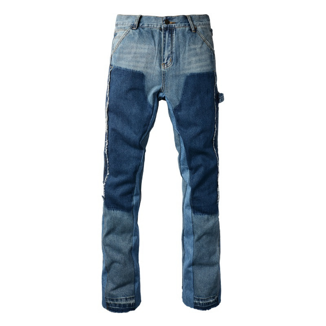 Amr Blue Patch Flared Jeans Azul 2