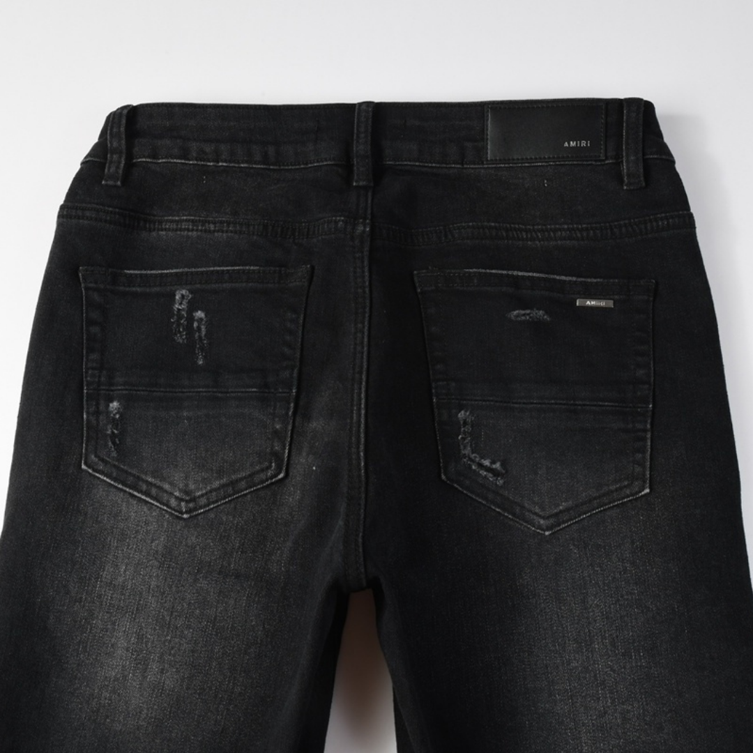 Amr Bandana Black Ripped Jeans Negro