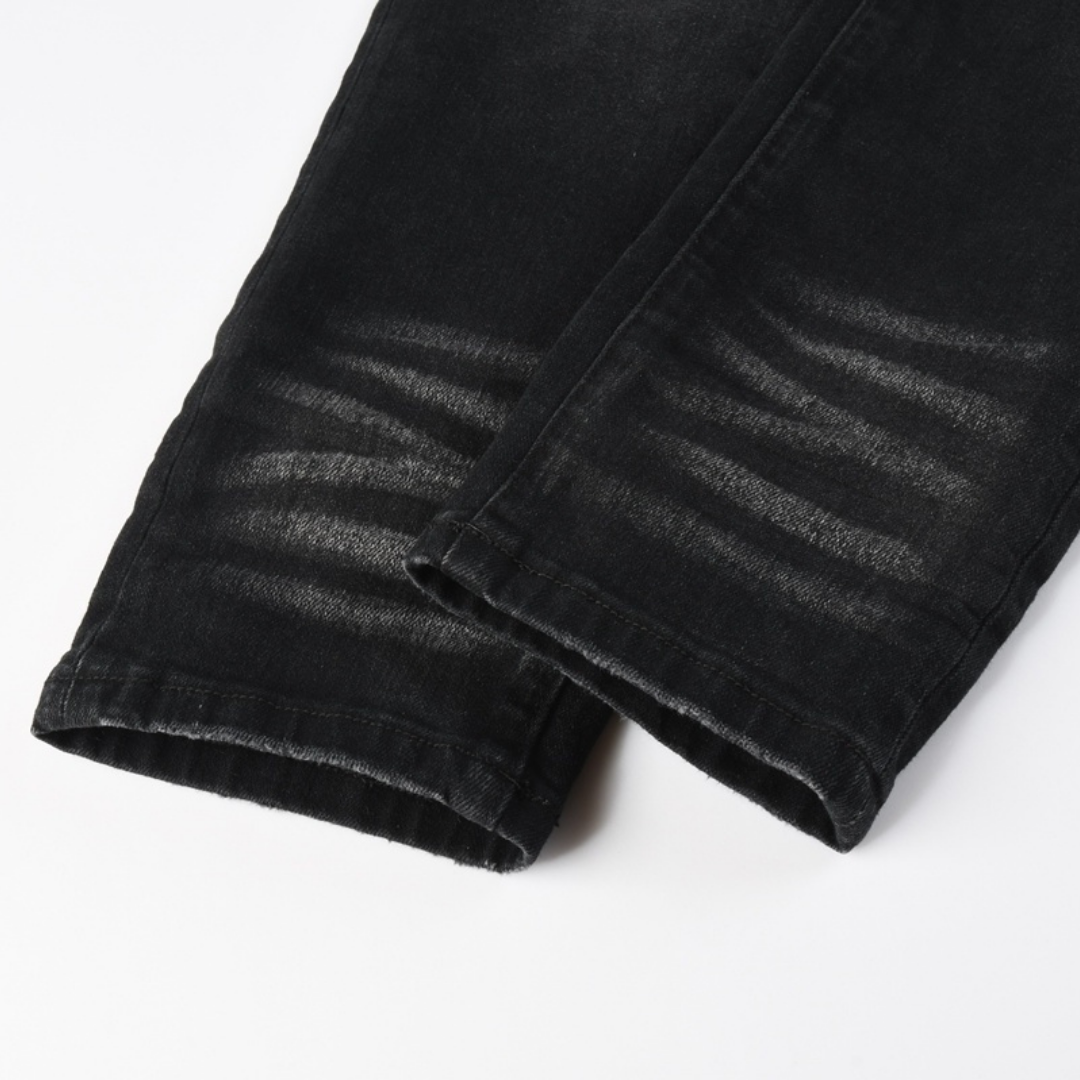 Amr Bandana Black Ripped Jeans Negro