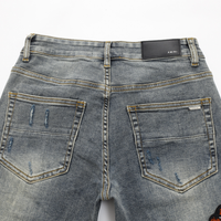 Amr Red Snake Grey Jeans