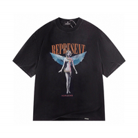 Camiseta Represent Negro Azul Blanco Angel
