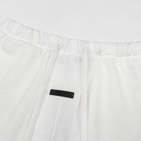 Essentials Shorts Blanco Logo Negro 4