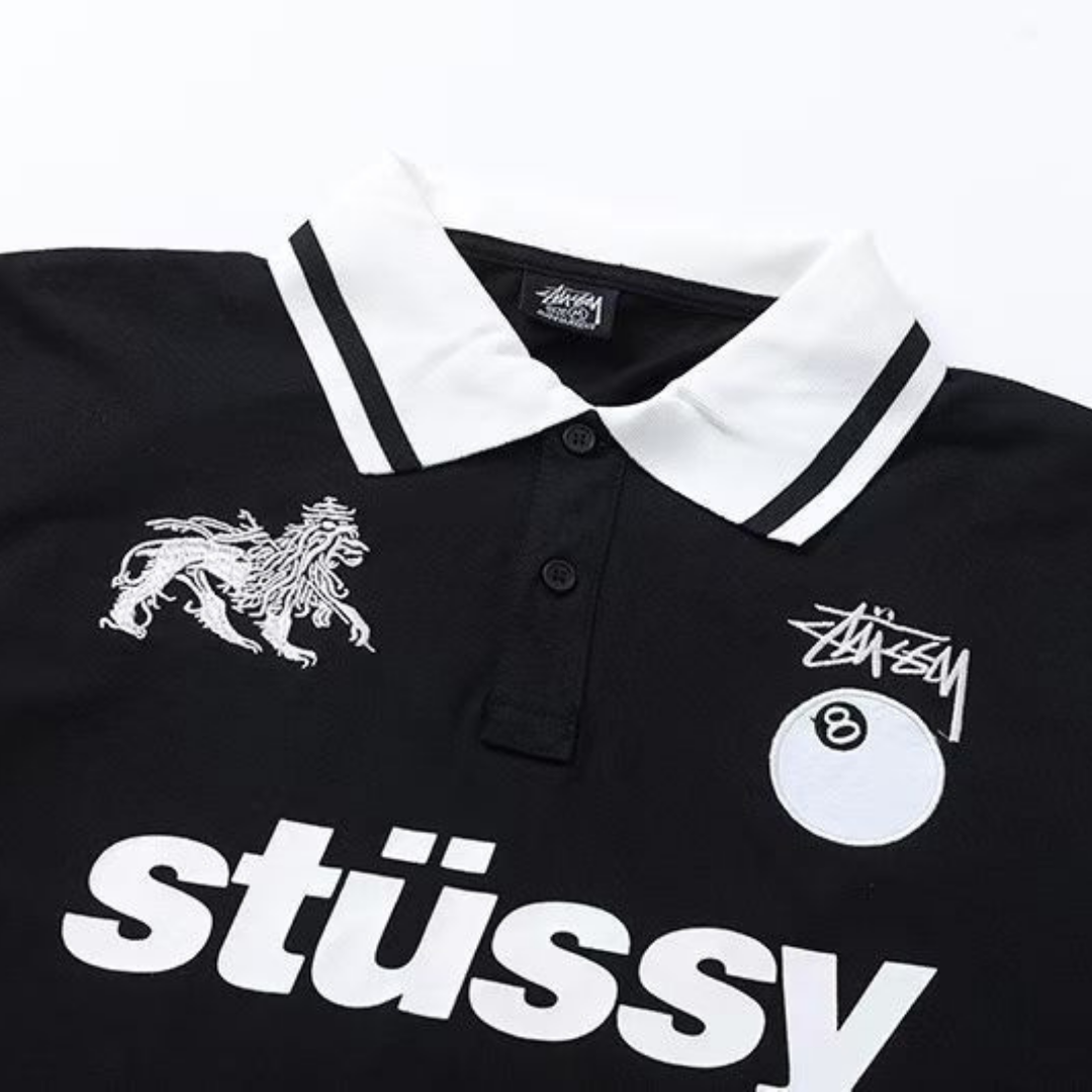 Camiseta Stussy Negro Bola Ocho
