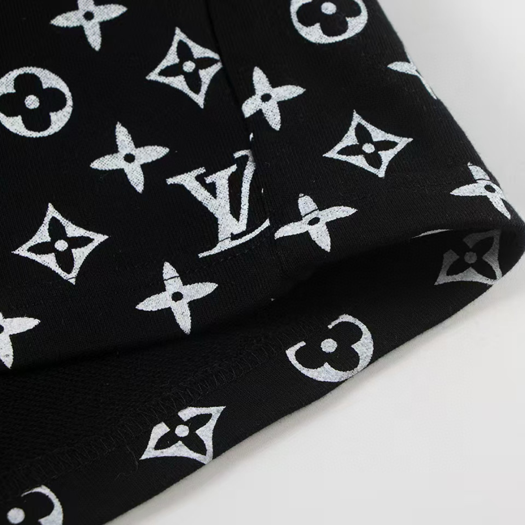 Monogram Shorts Monograma Negro Blanco
