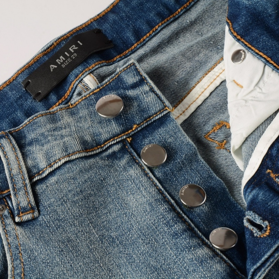 Amr Staggered Blue Jeans Azul 2