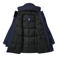 Goose Jacket Azul Marino Logo Rojo