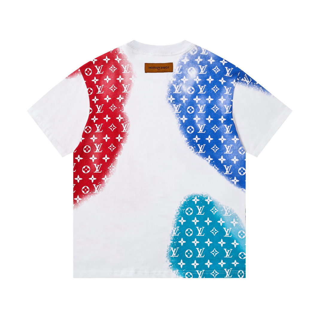 Monogram T-shirt Monograma Azul Rojo 2