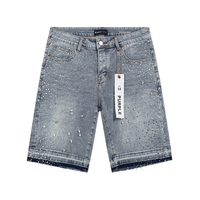 Purple Shorts Cielo Con Roturas