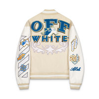 Off-White Off-W Varsity Jacket Blanco Nieve