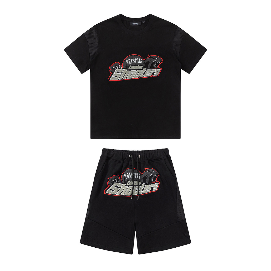 Conjunto Trapstar Negro Negro Rojo 4