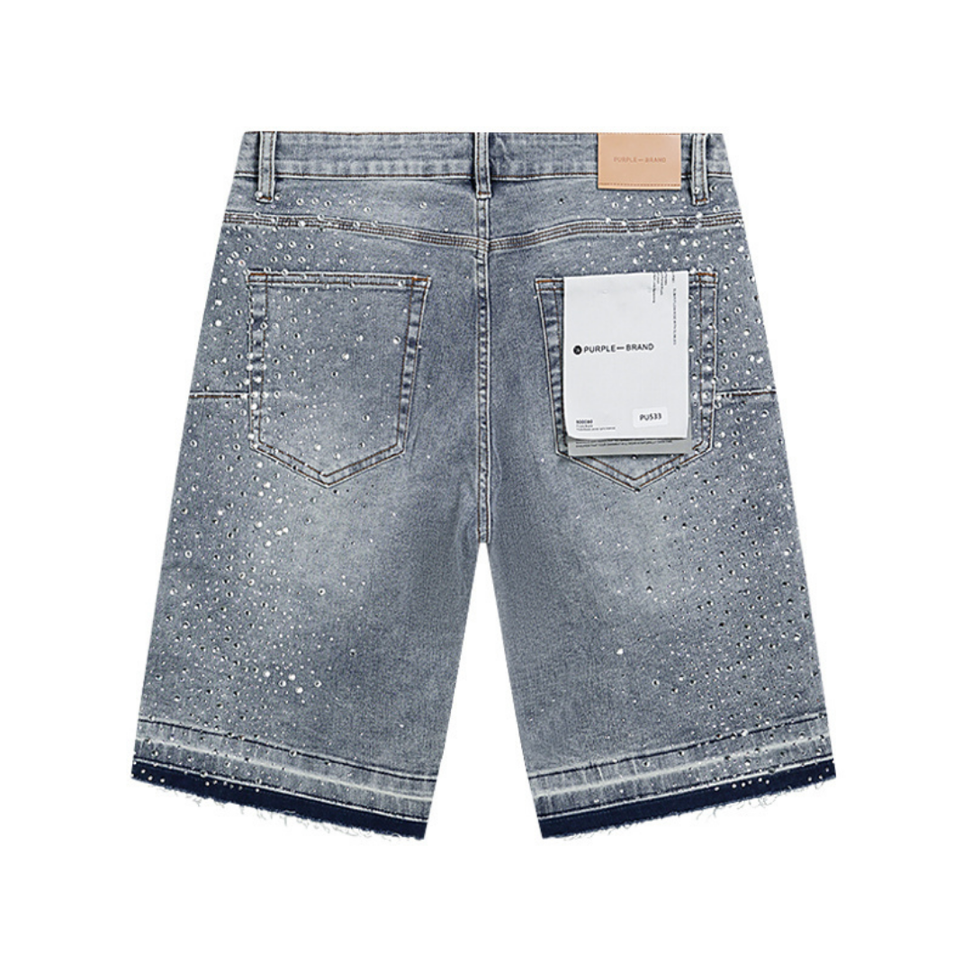 Purple Shorts Cielo Con Roturas