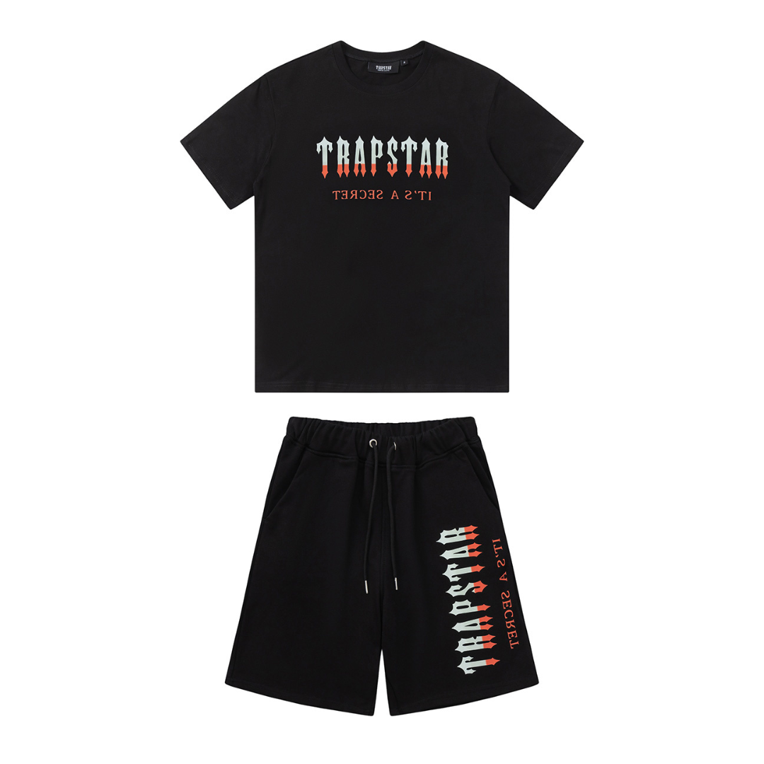 Conjunto Trapstar Negro Negro Rojo 5