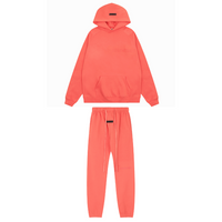 Essentials Orange Tracksuit Coral Hoodie