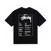 Camiseta Stussy Negro/Blanco
