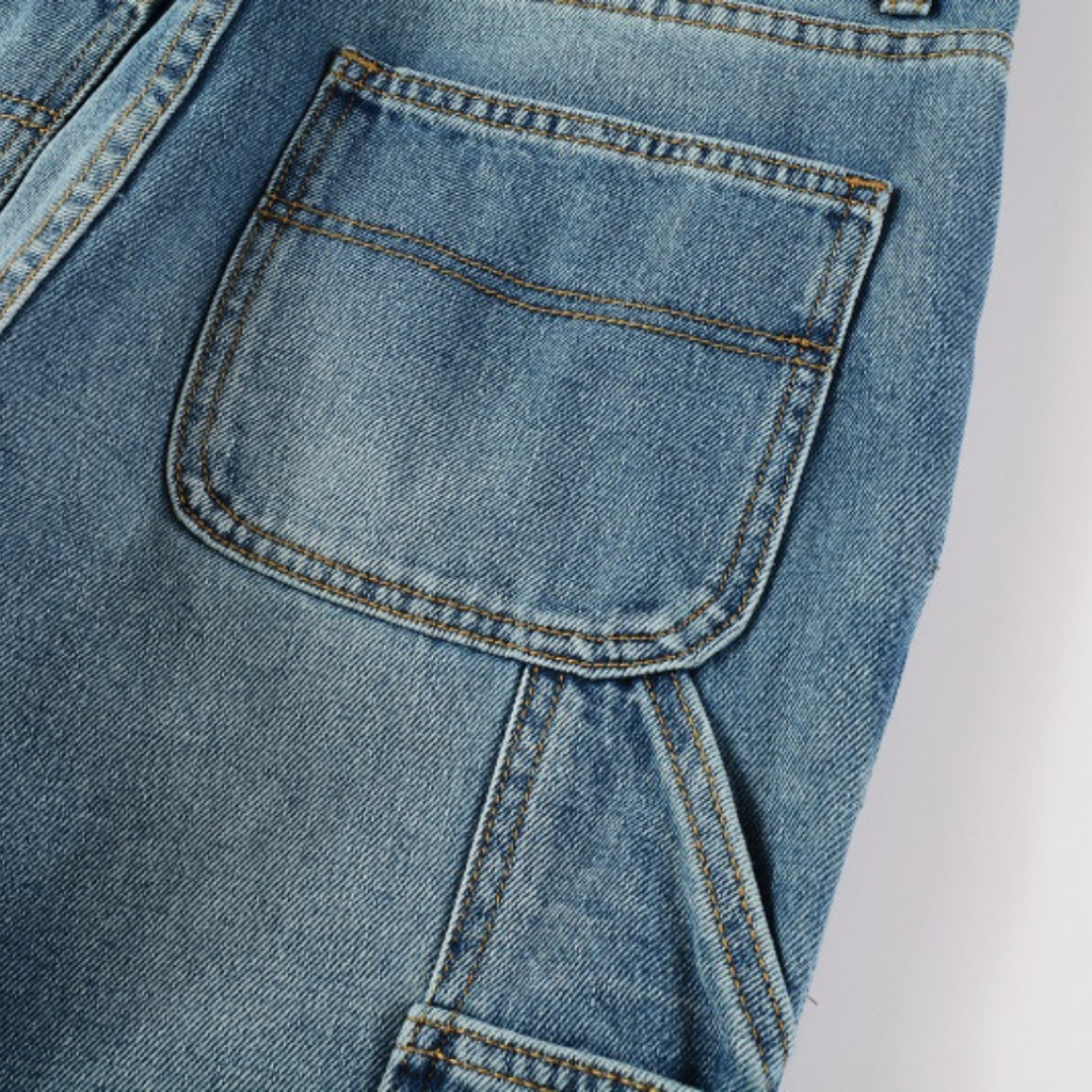 Amr Blue Patch Flared Jeans