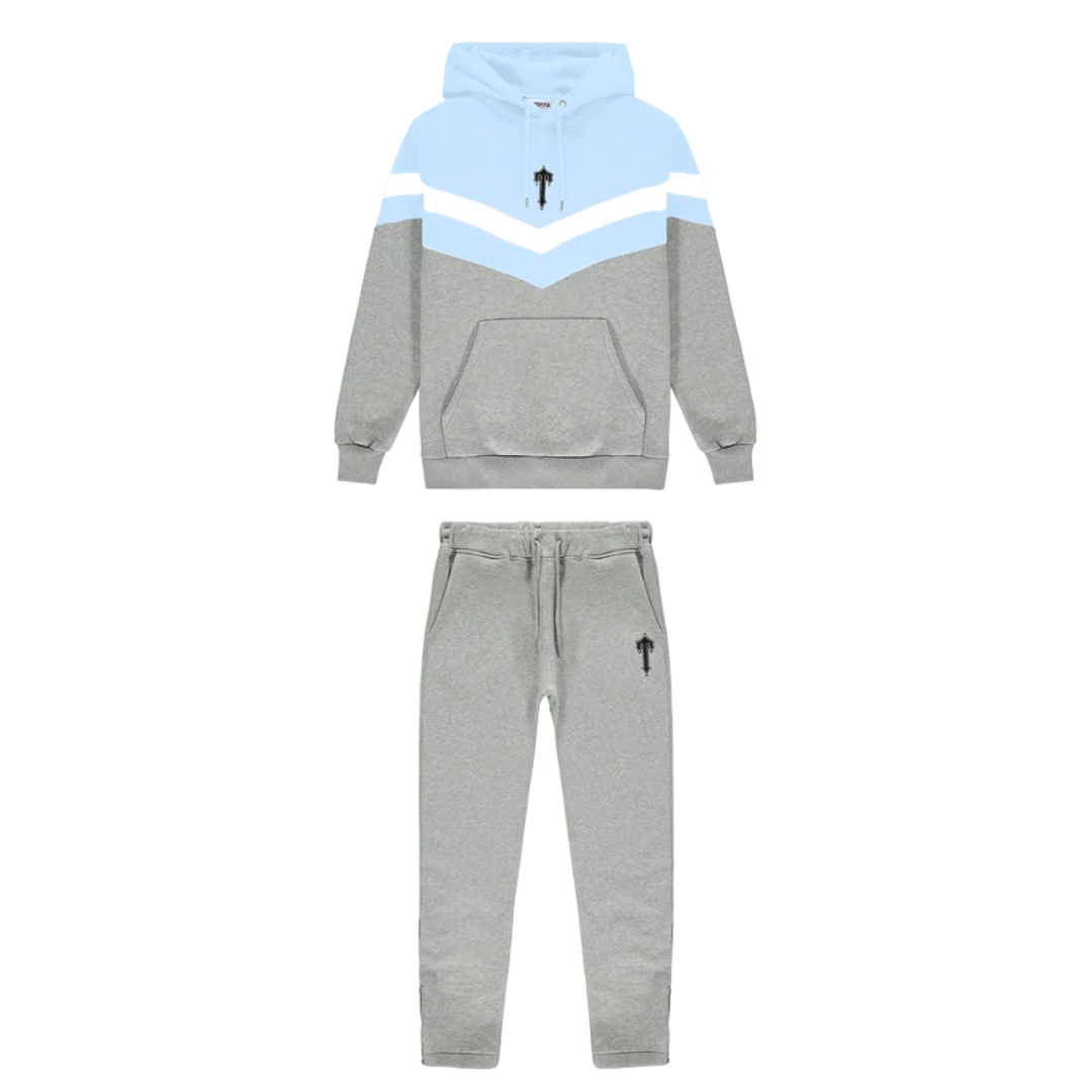 V-Stripe Hooded Sky Blue Tracksuit · Nova Neta · Nova Neta