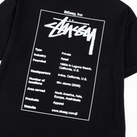 Camiseta Stussy Negro/Blanco