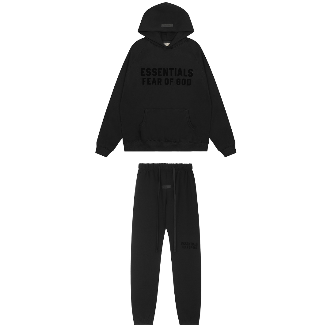 Essentials Black Tracksuit Negro