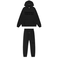 Essentials Black Tracksuit Negro