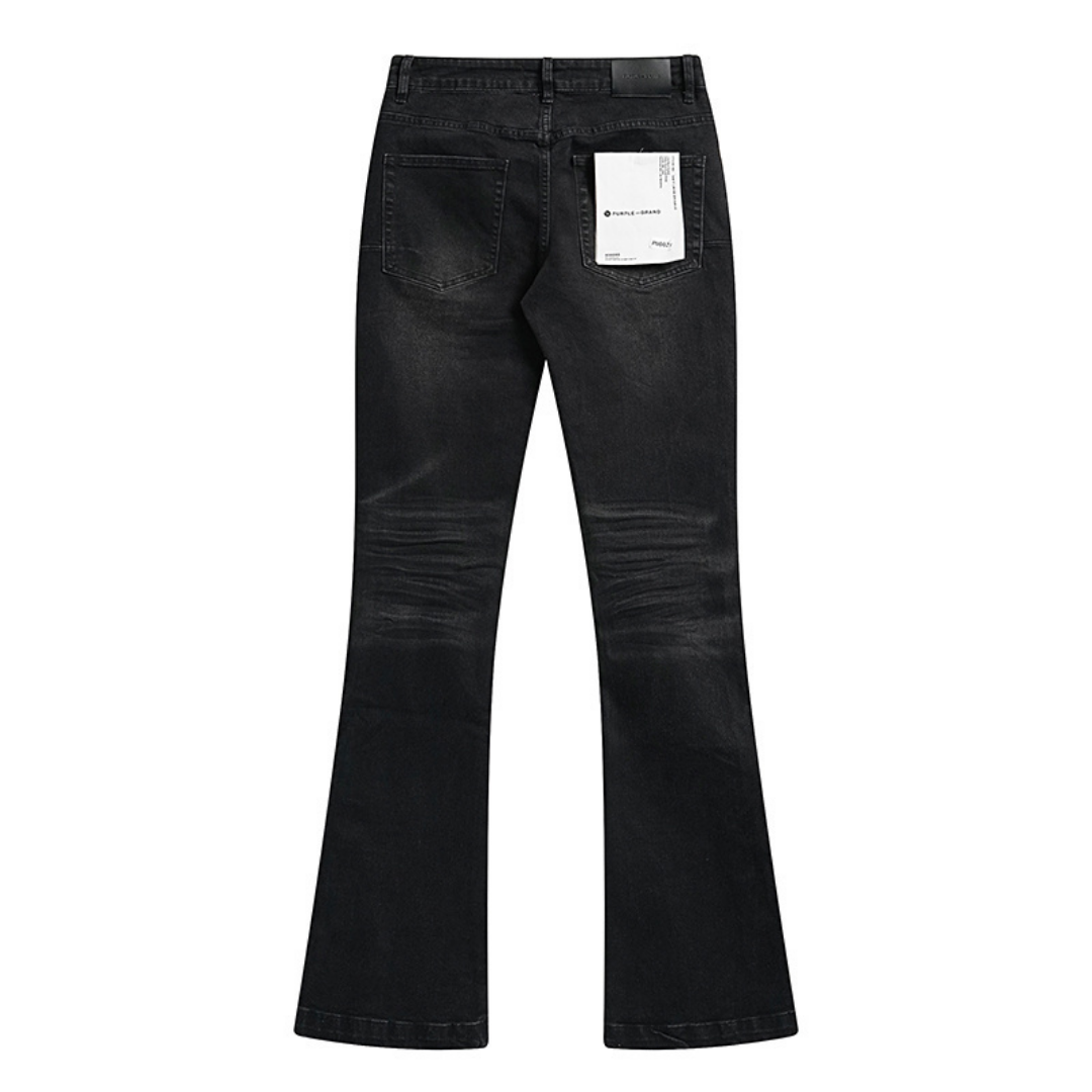Purple Flared Jeans Denim Negro Confecciones