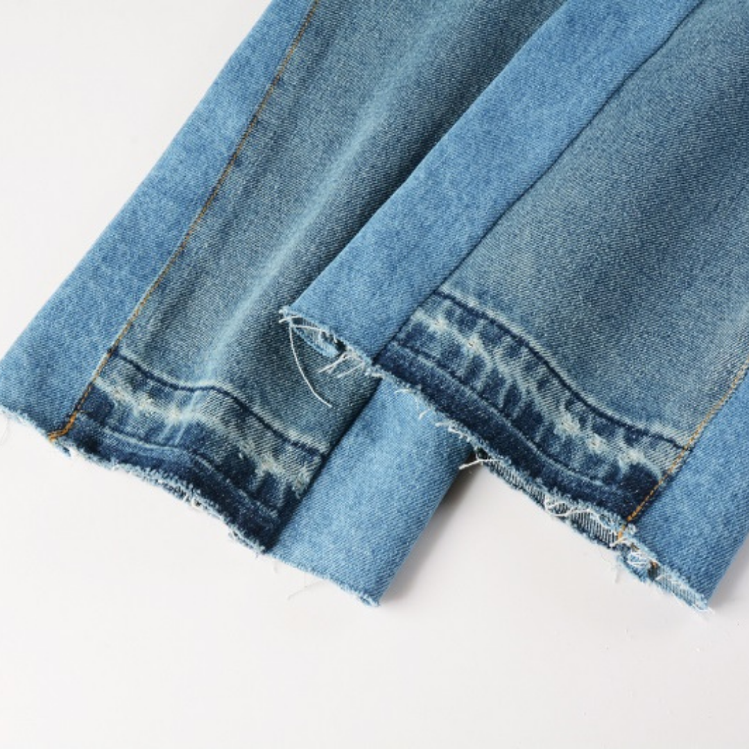 Amr Blue Patch Flared Jeans Azul 2