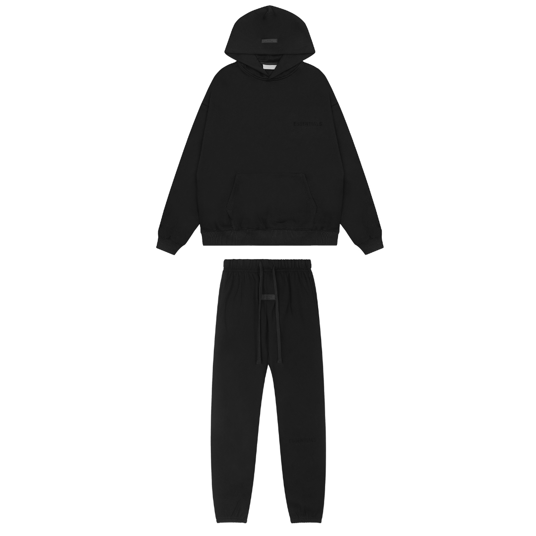 Essentials Black Tracksuit Negro 2