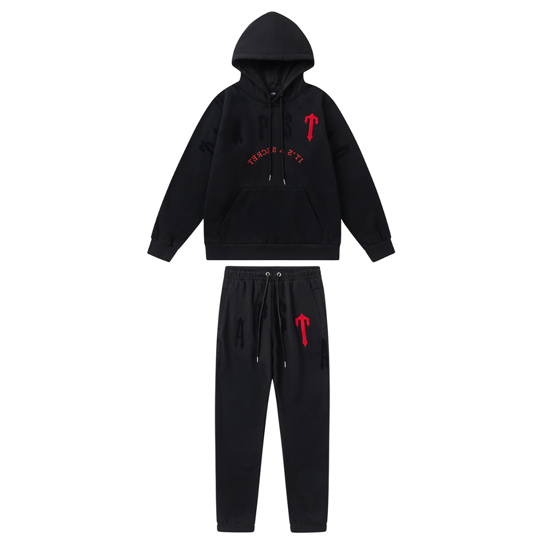Conjunto Trapstar Negro/Rojo Rojo