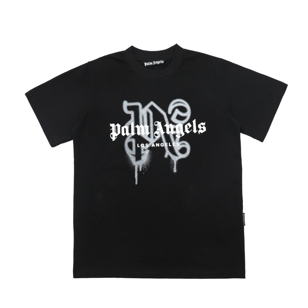 Camiseta Palm Angels Negro Palm Angels Blanco