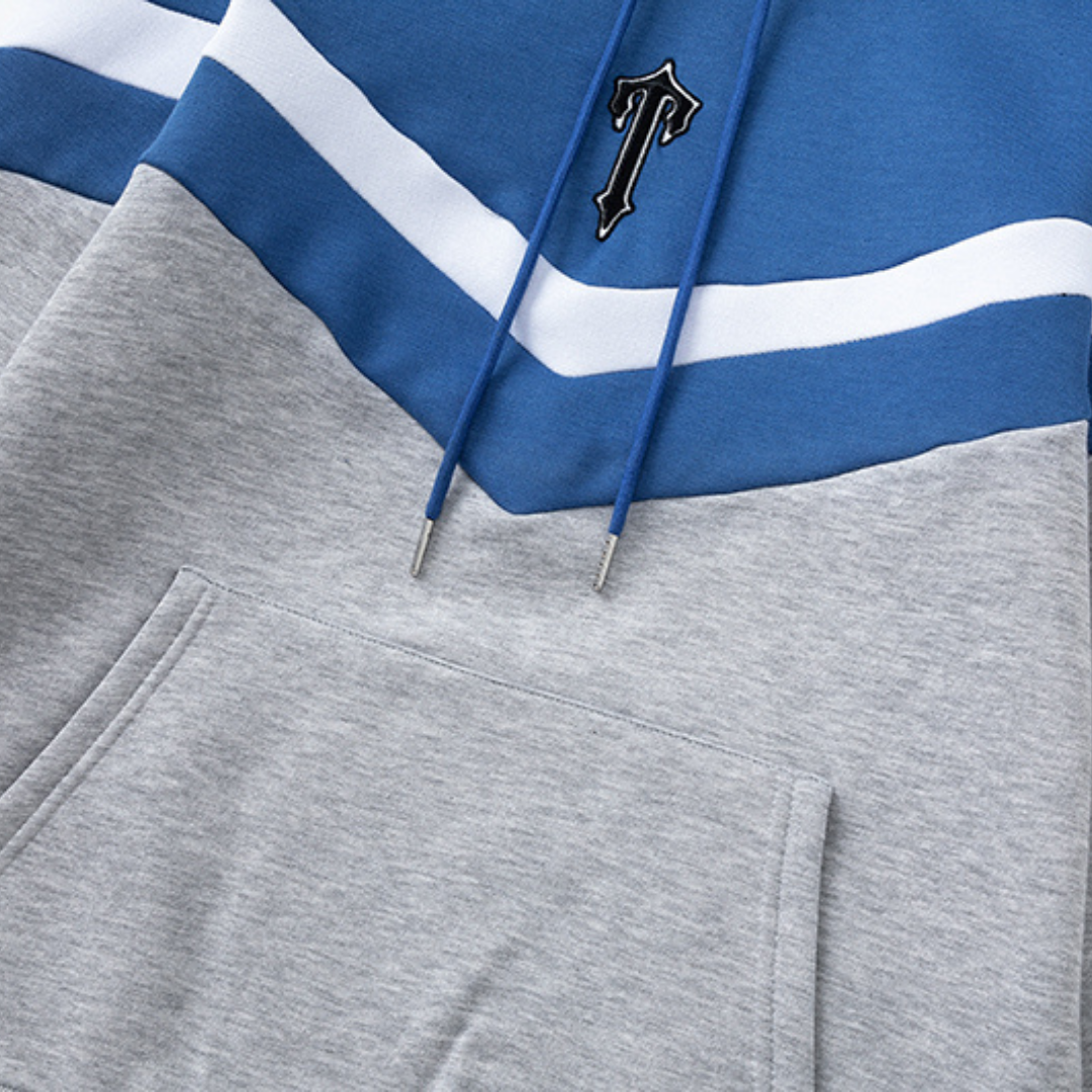 V-Stripe Hooded Blue Tracksuit · Nova Neta · Nova Neta