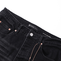 Purple Flared Jeans Denim Negro Confecciones