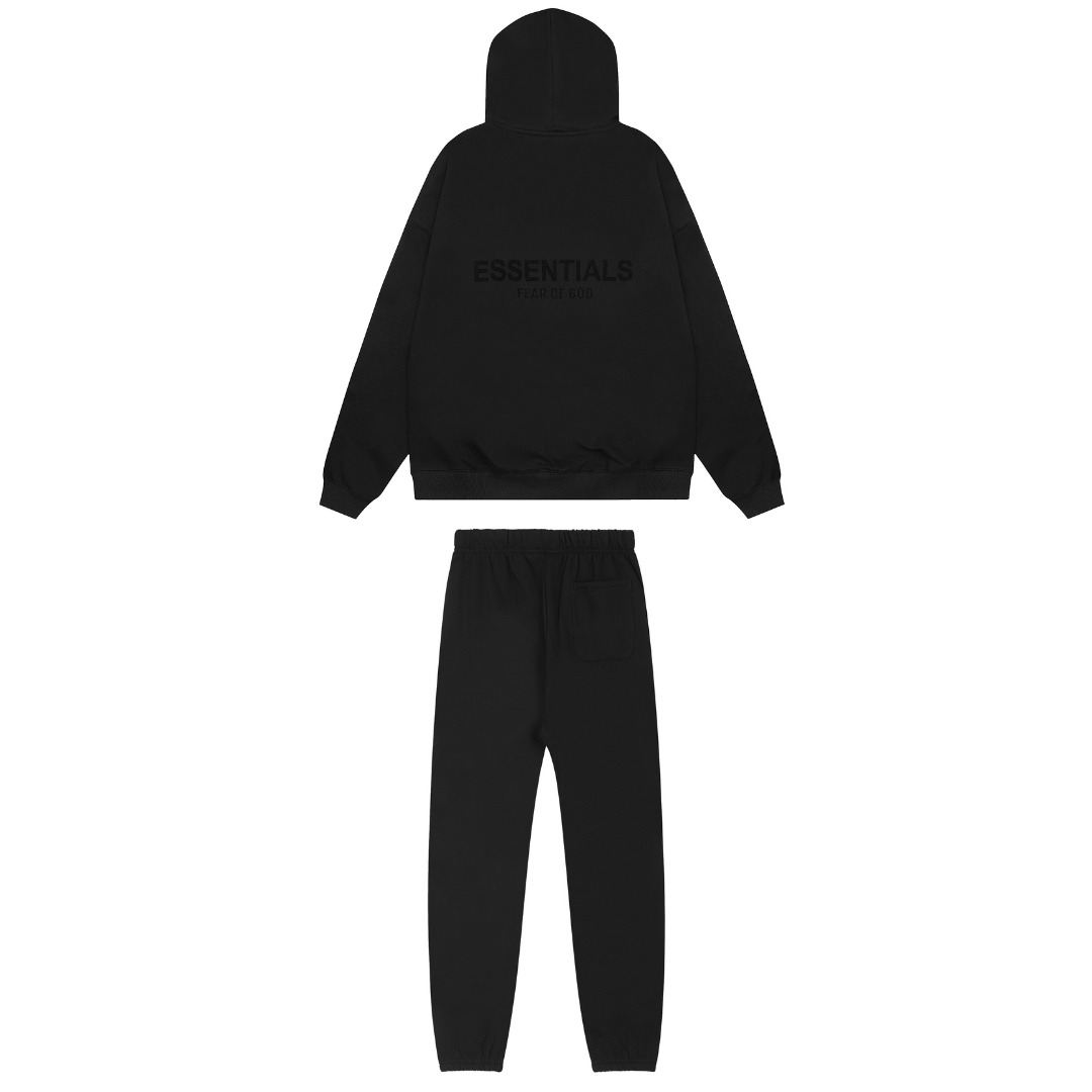 Essentials Black Tracksuit Negro 2