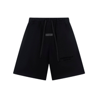 Essentials Shorts Negro Logo Blanco