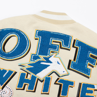 Off-White Off-W Varsity Jacket Blanco Nieve
