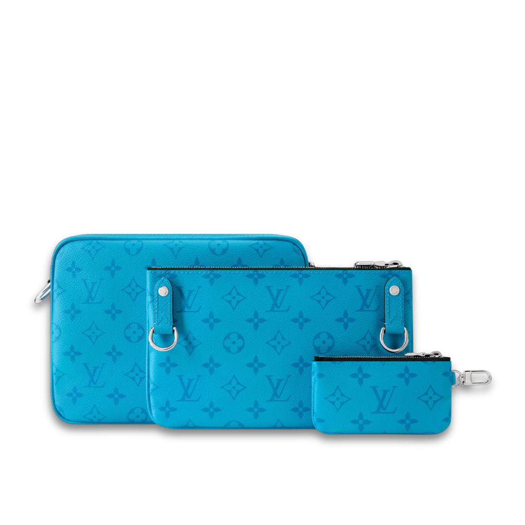 Messenger Trio Bag Azul Monograma