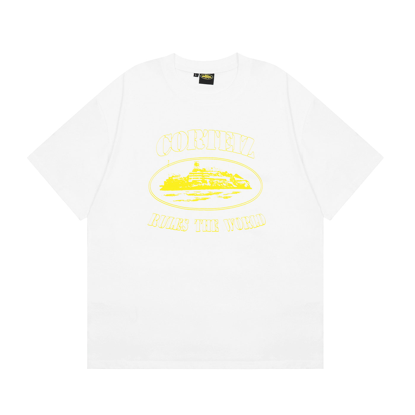 Alcatraz T-shirt Blanco Amarillo