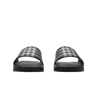 Slides Monochromatic Plaid Blanco